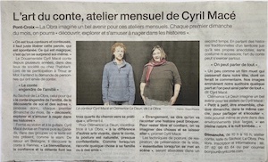 L'art du conte, atelier mensuel de Cyril Macé
