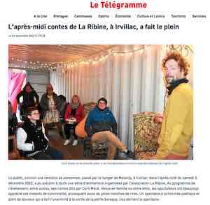 article Télegramme suite à contée dans container recyclerie Ribine (Irvillac)